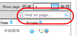 On-page searchbox